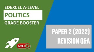 Edexcel ALevel Politics  Paper 2 2022  Revision QampA [upl. by Isus]