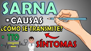 SARNA HUMANA  ESCABIOSIS ¿Cómo se contagia SíntomasTratamiento 📝👨🏻‍⚕️SARCOPTES SCABIEI [upl. by Yv]