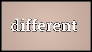 Different Meaning [upl. by Sophy]