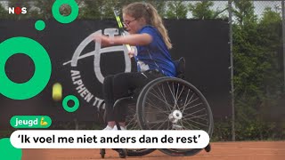 Dit is rolstoeltennis Je moet goed kunnen rollen [upl. by Bindman]