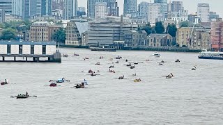 The Great River Race 2024 in London  Tower Bridge [upl. by Nnaeinahpets939]