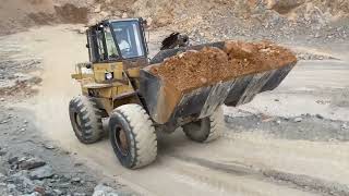 Volvo Excavator amp Caterpillar Wheel Loaders Working On Mining Place [upl. by Ymerrej]