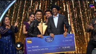 Indian Idol Season 13 Winner Rishi Singh  Winning Moment of Indian Idol 2023 Grand Finale [upl. by Yrahca]