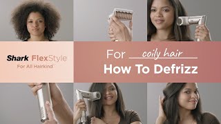 Hair Styler  How to Defrizz Coily Hair [upl. by Tufts420]