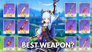 15 Weapons on Ayaka Comparison Best Weapon for F2P Ayaka Genshin Impact [upl. by Alleen]