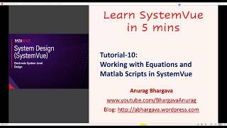 Tutorial10 Working with Matlab scripts in SystemVue [upl. by Edecrem290]