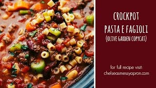 Crockpot Pasta E Fagioli [upl. by Ailisab36]