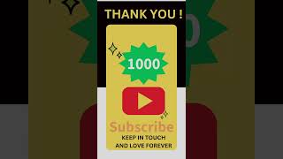 THANK YOU  1000 SUBSCRIBE COMPLETE 🙏😍♥️🙏 [upl. by Denny839]