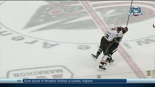 Francois Beauchemin open ice hit on Artem Anisimov [upl. by Anircam12]