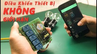 Điều Khiển Thiết Bị Với Khoảng Cách KHÔNG GIỚI HẠN  Wifi ESP8266 5 Relay 5 Thiết Bị  BLK Review [upl. by Kele]