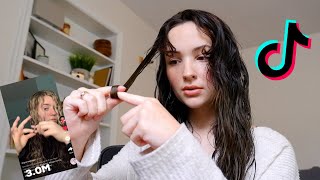 TRYING VIRAL TIKTOK CURLY HAIR ROUTINES ON 2a WAVY HAIR [upl. by Daza]