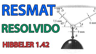 ResMat  Exercício Resolvido  Hibbeler 142 [upl. by Enomes]