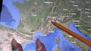 ASMR  Aosta Valley Italy History amp Geography  Soft Spoken Map Tracing Google Earth [upl. by Twyla]