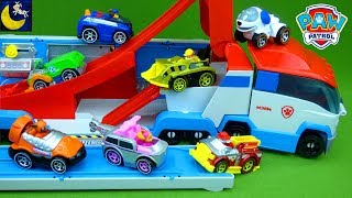 Paw Patrol Diecast Cars Toys Collection NEW Transforming Paw Patroller Bus Marshall Fire Truck Toys [upl. by Ivel]