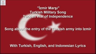 İzmir Marşı  Turkish War of Independence Song  With Lyrics [upl. by Sirtaeb]