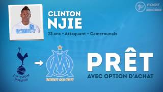 Officiel  Clinton Njie prêté à lOM [upl. by Einapets]