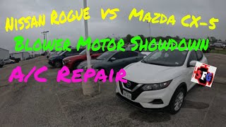 Nissan Rogue Mazda CX 5 blower motor replacement and AC diagnostic Proper Brake Job [upl. by Nyllij55]