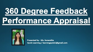 360 Degree Feedback  360 Degree Feedback Performance Appraisal  Quick Learning [upl. by Trinee]