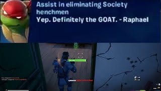 Assist in eliminating Society henchmen Fortnite [upl. by Gildas]