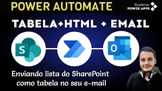 Power Automate Enviando uma lista do SharePoint como tabela para o Email [upl. by Haya375]