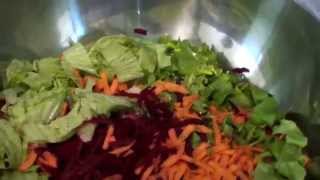 RECETTE DE SALADE CAROTTES BETTERAVES ETC [upl. by Salvidor]