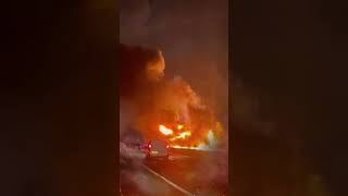 A lorry fire has closed the M25 clockwise shorts [upl. by Arvid]