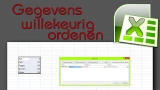 Cursus Excel Les 10 Gegevens willekeurig ordenen [upl. by Teerell]