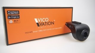 The Vico WF1 WiFi Dashcam with Smartphone App REVIEW [upl. by Wilie871]