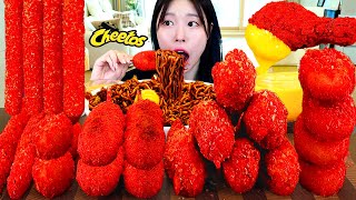 ASMR MUKBANG 직접 만든 치토스 양념치킨 치즈스틱 핫도그 짜파게티 먹방 amp 레시피 CHEETOS CHICKEN AND BLACK BEAN NOODLES EATING [upl. by Ahsaret383]