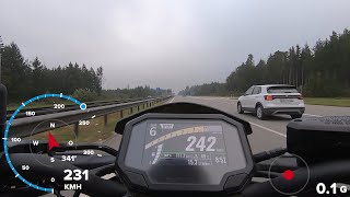 Kawasaki Z900  Beschleunigung 0Topspeed  GPS Daten [upl. by Gemma582]