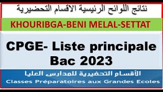 RESULTATS CPGE 2023 2024 KHOURIBGA BENI MELLAL SETTAT [upl. by Aloisia421]