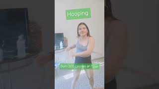 Hooping burns 500 calories an hour have fun move your body lose weight 💪🏻💪🏻 [upl. by Ayote]