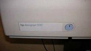 Hewlett Packard DesignJet 500 42inch InkJet Printer [upl. by Iccir]