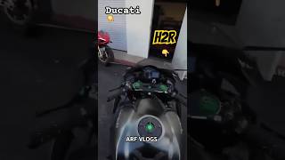 kawasaki ninja h2 with ducati v4 attitude whatsappstatus shorts bike video motorcycle [upl. by Snave778]