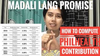 How to COMPUTE PhilHealth Contribution 2021 [upl. by Werdnaed]