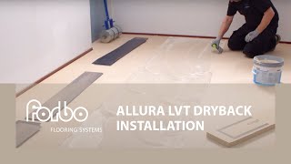 Allura LVT Dryback installation  Forbo Flooring Systems [upl. by Aneertak758]