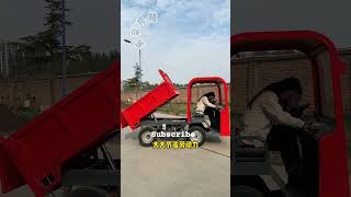 Electric flatbed truck pecial vehicle for construction sites and farms steering wheeldump truck [upl. by Aleece]