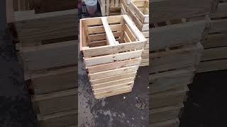 wooden pallet crates for vegetable 🥒🍆 storagesustainable pallet furniture palletskenya diy [upl. by Haze]