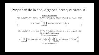 Intégration au sens dune mesure partie 39  Propriété de la convergence presque partout [upl. by Dlanor]