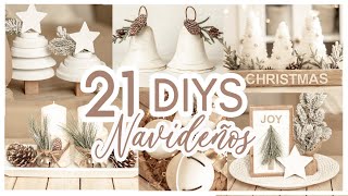 NAVIDAD🌲21 DIYS FÁCILES PARA DECORAR TU HOGAR  IDEAS ELEGANTES Y ECONÓMICAS QUE TIENES QUE PROBAR [upl. by Eniron539]