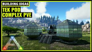 HOW TO BUILD A TEK POD COMPLEX PVE BASE VALGUERO  ARK SURVIVAL [upl. by Llenoj]