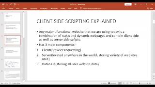 Clientside Scripting explained with example PART1 [upl. by Eissac793]