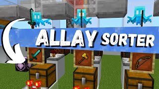 Allay Item Sorter Tutorial  Minecraft Bedrock 119 [upl. by Wileen]