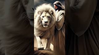 Jesus with the White Lion edit fe shorts jesus lion [upl. by Chenay]