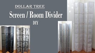 Screen  Room Divider 6ft  Dollar Tree DIY  Movable Partition [upl. by Maleen]