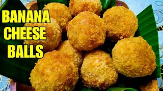 BANANA CHEESE BALLS 💓 Perfect for BUSINESS Banana Balls with Cheese filling [upl. by Takeo]