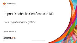 How to Import Databricks Certificates in DEI [upl. by Anerda]