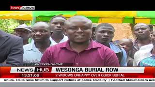 Wesonga burial row Two widows unhappy over quick burial [upl. by Benisch]