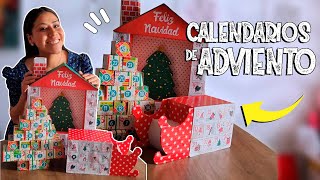 3 CALENDARIOS DE ADVIENTO para REGALAR Moldes Gratis  Tu Diva Creativa [upl. by Suirtimid]