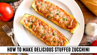 The BEST Stuffed Zucchini Recipe EVER  My Family Went Wild [upl. by Ailadgim572]